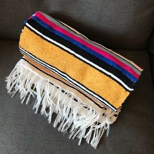 Large Cotton Serape Blanket made in Mexico